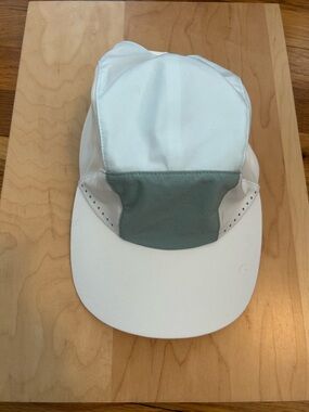 lululemon Light Light Green and White Mesh Cap with Breathable Back